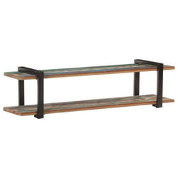 Meuble TV - Bois de récupération - 160 x 40 x 40 cm - Style industriel - Multicolore - À monter soi-même