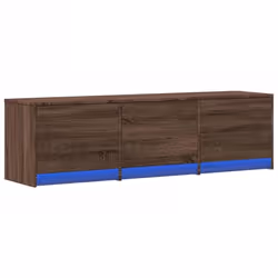 Meuble TV - Non spécifié - 140 x 34 x 40 cm - Bois dingénierie - LED RGB - Chêne marron