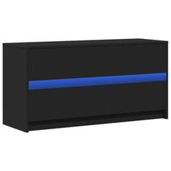 Meuble TV - Non spécifié - 100 x 34 x 50 cm - Bois dingénierie - LED RGB - Noir