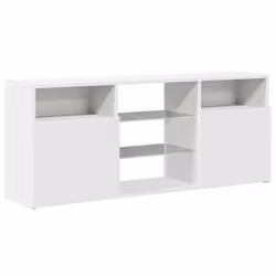 Meuble TV - Non spécifié - 120 x 30 x 50 cm - Éclairage LED RVB - Design contemporain - Blanc mat