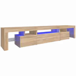 Avec un design à la fois tendance et pratique, ce meuble TV avec éclairage LED deviendra certainement un point central de vot ...