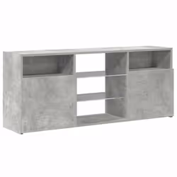 Meuble TV - Non spécifié - 120 x 30 x 50 cm - Éclairage LED RVB - Design contemporain - Gris béton