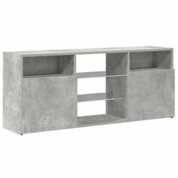 Meuble TV - Non spécifié - 120 x 30 x 50 cm - Éclairage LED RVB - Design contemporain - Gris béton