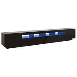 Meuble TV - Non spécifié - 260 x 35 x 40 cm - Éclairage LED RVB - Bois dingénierie - Design contemporain