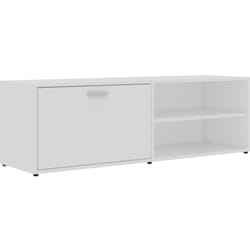 Meuble tv multimédia étagère télévision buffet téléviseur salle à manger salon chambre 120 x 34 x 37 cm bois d'ingénierie blanc