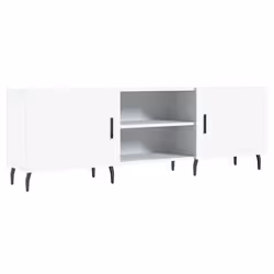 Meuble TV - Non spécifié - 150 x 30 x 50 cm - Bois dingénierie - Blanc - Design contemporain