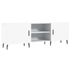 Meuble TV - Non spécifié - 150 x 30 x 50 cm - Bois dingénierie - Blanc - Design contemporain