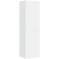 Meuble tv multimédia étagère télévision buffet téléviseur salle à manger salon chambre 30,5 x 30 x 110 cm bois d'ingénierie blanc