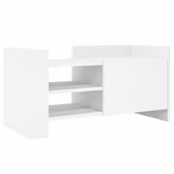 Meuble TV - Non spécifié - 80 x 35 x 40 cm - Bois dingénierie - Blanc - Rangement pratique