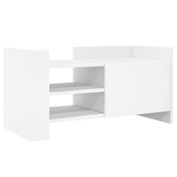 Meuble TV - Non spécifié - 80 x 35 x 40 cm - Bois dingénierie - Blanc - Rangement pratique