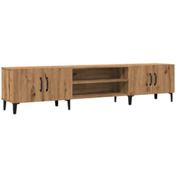 Helloshop26 - Meuble tv multimédia étagère télévision buffet téléviseur salle à manger salon chambre chêne artisanal 180 x 31,5 x 40 cm bois