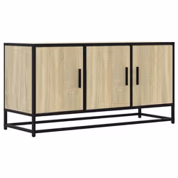 Meuble TV - Multimédia - Chêne Sonoma - 100 x 35 x 50 cm - Bois dingénierie - Métal