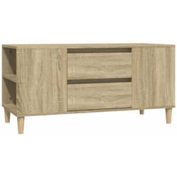 Helloshop26 - Meuble tv multimédia étagère télévision buffet téléviseur salle à manger salon chambre chêne sonoma 102 x 44,5 x 50 cm bois