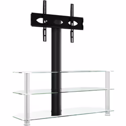 Ce meuble TV d'angle combine un support TV et une table à 3 niveaux, offrant une solution pratique pour installer votre TV et ...