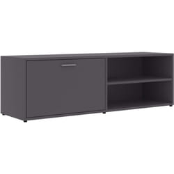 Meuble tv multimédia étagère télévision buffet téléviseur salle à manger salon chambre 120 x 34 x 37 cm bois d'ingénierie gris