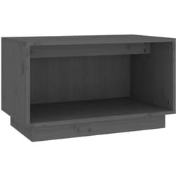 Meuble TV multimédia étagère télévision buffet téléviseur salle à manger salon chambre 60 x 35 x 35 cm bois de pin massif gris