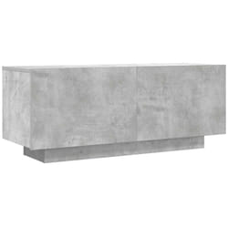 Meuble tv multimédia étagère télévision buffet téléviseur salle à manger salon chambre 100 x 35 x 40 cm bois d'ingénierie gris
