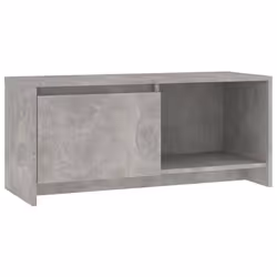 Meuble TV - Non spécifié - 90 x 35 x 40 cm - Bois dingénierie - Gris béton - 1 porte