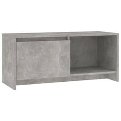 Meuble TV - Non spécifié - 90 x 35 x 40 cm - Bois dingénierie - Gris béton - 1 porte