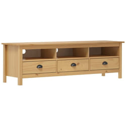 Helloshop26 - Meuble tv multimédia étagère télévision buffet téléviseur salle à manger salon chambre Hill Range miel 158 x 40 x 47cm bois de pin