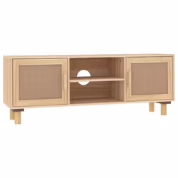 Meuble TV - Non spécifié - 105 x 30 x 40 cm - Bois de pin massif - 4 compartiments - Style classique
