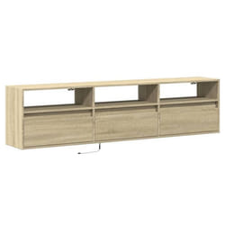 Meuble TV - Non spécifié - Armoire murale - LED RGB - Chêne sonoma - 180 x 31 x 45 cm