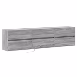 Meuble TV - SONOMA - Armoire murale LED - Bois dingénierie - 180 x 31 x 45 cm - Contemporain