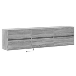 Meuble TV - SONOMA - Armoire murale LED - Bois dingénierie - 180 x 31 x 45 cm - Contemporain