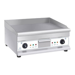 Plancha électrique - Multicolore - 60 cm - 2 zones de chauffe - 2 x 3200 watts - Inox et Acier