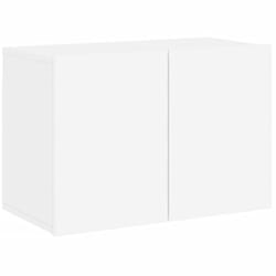 Helloshop26 - Meuble tv multimédia étagère télévision buffet téléviseur salle à manger salon chambre mural 60 x 30 x 41 cm blanc