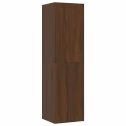 Meuble TV - BR - Mural - Bois dingénierie - Chêne marron - 305 x 30 x 110 cm