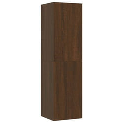 Meuble TV - BR - Mural - Bois dingénierie - Chêne marron - 305 x 30 x 110 cm