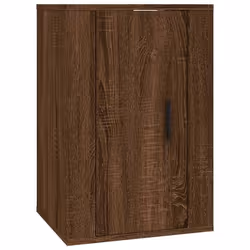 Meuble TV - Bru - Mural - Bois dingénierie - 40 x 345 x 60 cm - Chêne marron