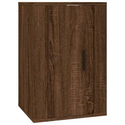 Meuble TV - Bru - Mural - Bois dingénierie - 40 x 345 x 60 cm - Chêne marron