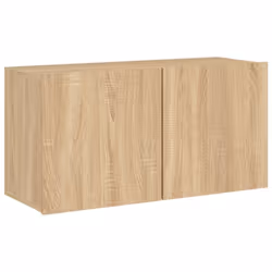 Meuble TV - Non spécifié - Chêne Sonoma - 80 x 30 x 41 cm - Design mural - Espace de rangement