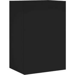Meuble tv multimédia étagère télévision buffet téléviseur salle à manger salon chambre mural 40,5 x 30 x 60 cm bois d'ingénierie noir