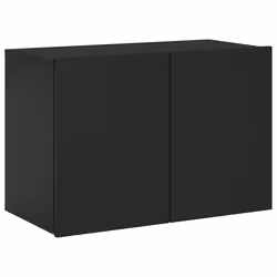 Meuble TV - Non spécifié - 60 x 30 x 41 cm - Bois dingénierie - Noir - Design mural