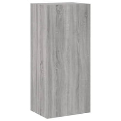 Meuble TV mural - SONOMA - 405 x 30 x 90 cm - Bois dingénierie - 3 compartiments - Design contemporain