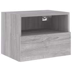 Meuble TV mural - SONOMA - 40 x 30 x 30 cm - Bois dingénierie - Design contemporain - Rangement optimisé