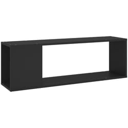 Helloshop26 - Meuble tv multimédia étagère télévision buffet téléviseur salle à manger salon chambre 100 x 24 x 32 cm bois d'ingénierie noir