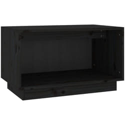 Meuble tv multimédia étagère télévision buffet téléviseur salle à manger salon chambre 60 x 35 x 35 cm bois de pin massif noir