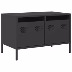 Meuble TV - Non spécifié - 68 x 39 x 435 cm - Acier laminé à froid - 2 tiroirs - Noir