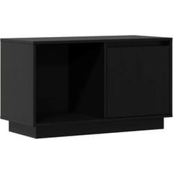 Meuble tv multimédia étagère télévision buffet téléviseur salle à manger salon chambre 74 x 35 x 44 cm bois de pin massif noir