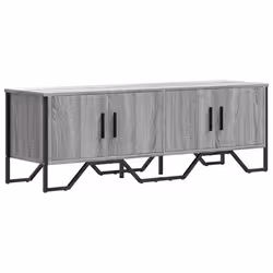 Meuble TV - SONOMA - 122 x 34 x 41 cm - Bois dingénierie - Poignées en métal - Design moderne
