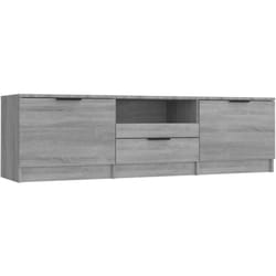Helloshop26 - Meuble tv multimédia étagère télévision buffet téléviseur salle à manger salon chambre sonoma 140 x 35 x 40 cm bois d'ingénierie gris