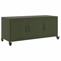 Meuble TV - Non spécifié - Olive - Acier - 1005 x 39 x 435 cm - 3 portes