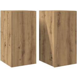 Helloshop26 - Meubles tv multimédia étagère télévision buffet téléviseur salle à manger salon chambre 2 pièces chêne artisanal 30,5 x 30 x 60cm bois