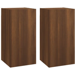 Helloshop26 - Meubles tv multimédia étagère télévision buffet téléviseur salle à manger salon chambre 2 pièces chêne 30,5 x 30 x 60 cm bois
