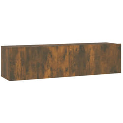 Armoire murale TV chêne fumé 120 x 30 x 30 cm bois d'ingénierie brun