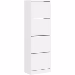 Gardez vos chaussures bien organisées et toujours à portée de main avec cette armoire à chaussures ! Matériau durable : le bo ...